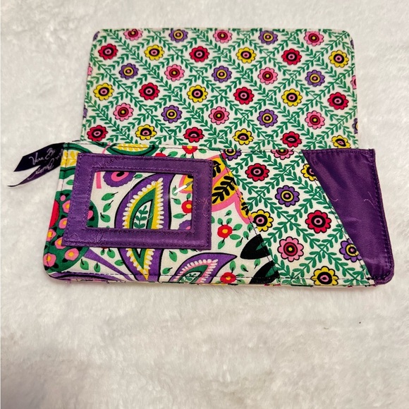 Vera Bradley Mod Flowers Quilted Accordion Wallet Colorful Large Pretty Floral - Picture 3 of 12